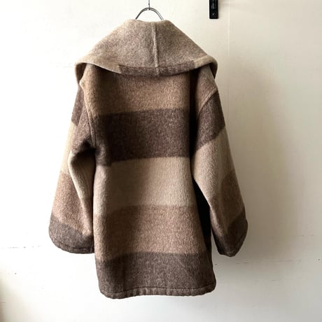Old Border Pattern Wool Mossa Open Coat