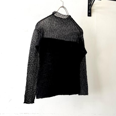 Vintage Mock Neck Sheer Blouse