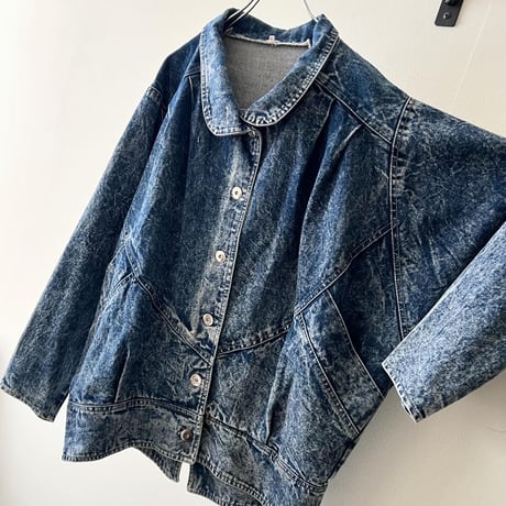 80-90's Bleach Denim Dolman Sleeve JKT