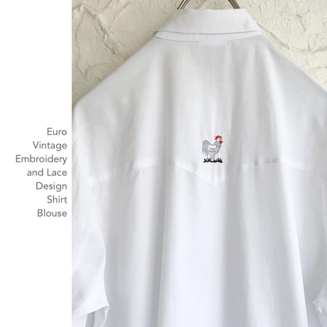 Euro Vintage Lace&Embroideryブラウス