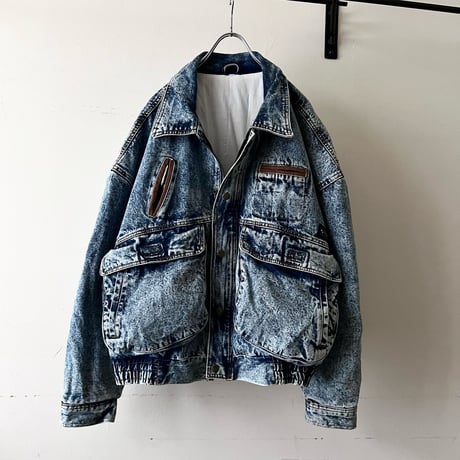 80-90's Bleach Denim Design JKT