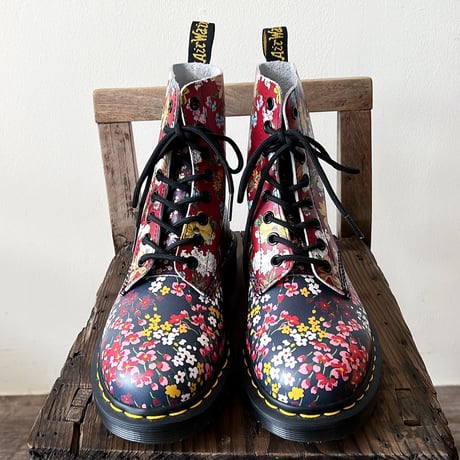 Dr.Marten's Switch Design Flower Pattern 8eyes Boots