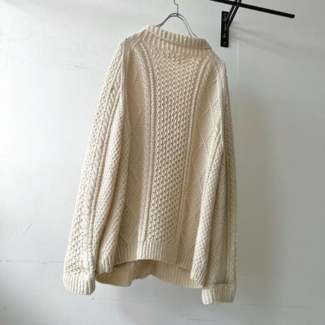 Euro Vintage Aran Knit Cardigan (made in Ireland)