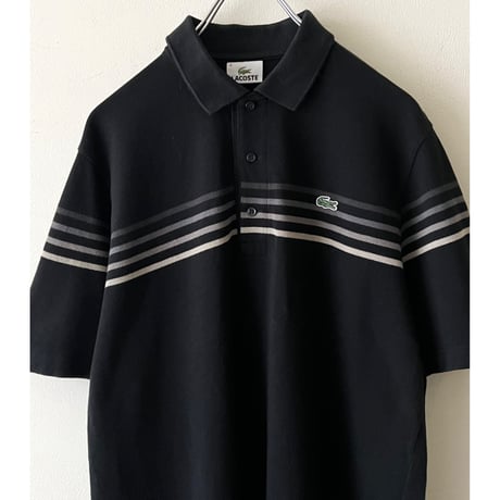 LACOSTE Border Pattern Polo-Shirt