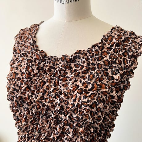 90-00's Leopard Pattern Popcorn Tops