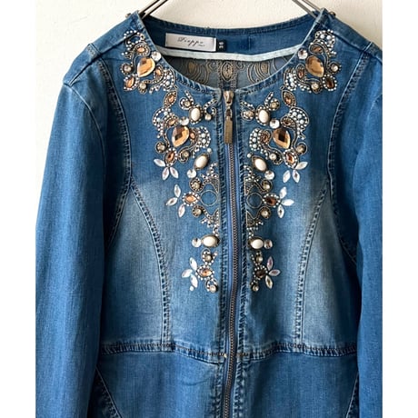 Vintage Decorative Short Denim JKT