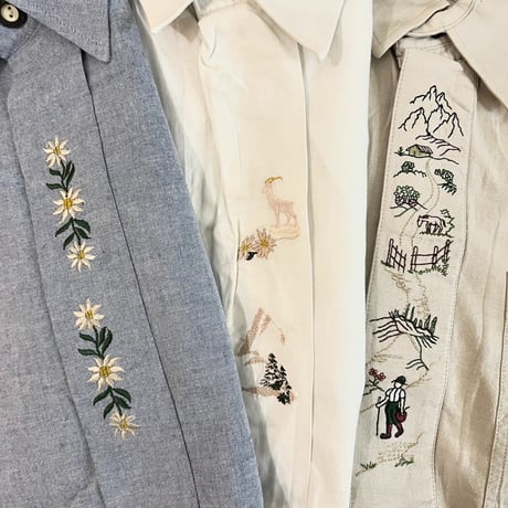 Euro Vintage Embroidery Design Shirt