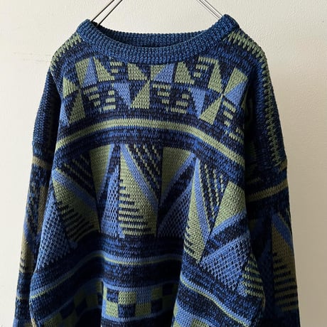 80-90's Pattern Knit Sweater