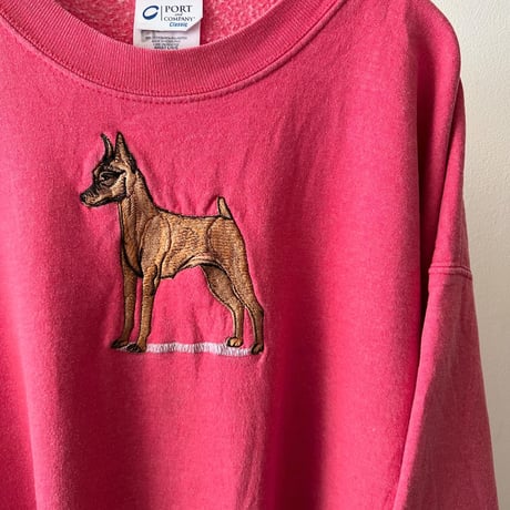 Vintage Embroidery "dog" Design Sweat