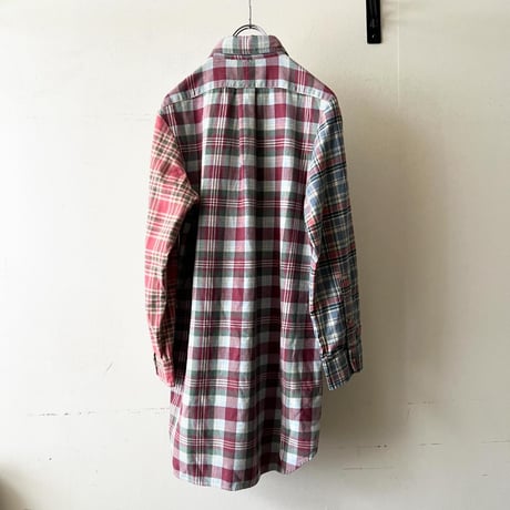90's Polo Ralph Lauren Crazy pattern Flannel Long Shirt (dress)