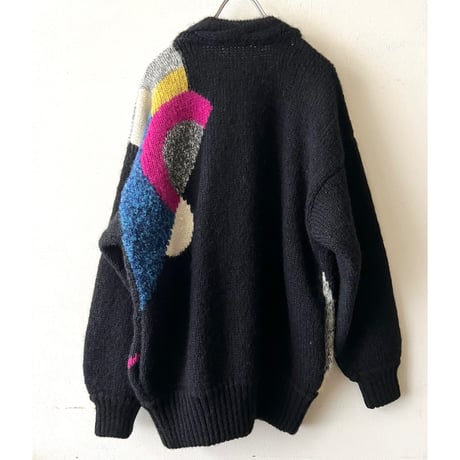 Vintage Art Pattern Knit Cardigan