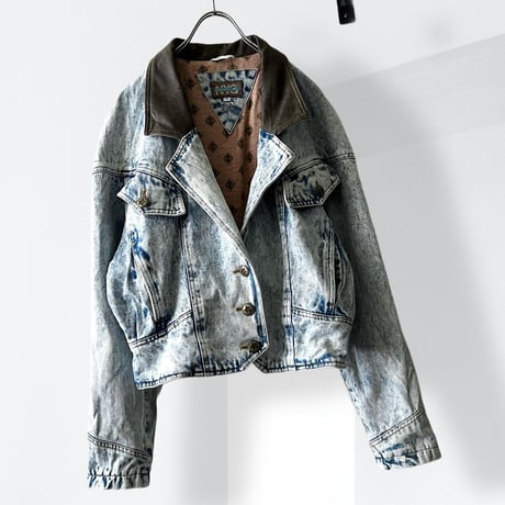 80-90's Bleach Denim Short JKT