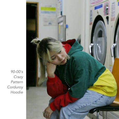 90-00's Crazy Pattern Corduroy フーディー