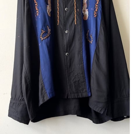 TOGA VIRILIS Rayon Embroidery Shirt (size:48)