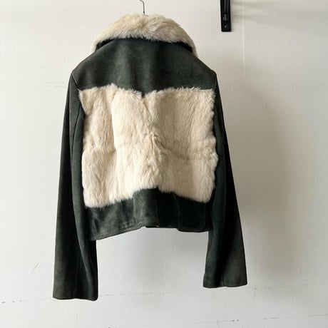 70's Fur and Suede Leather Short JKT