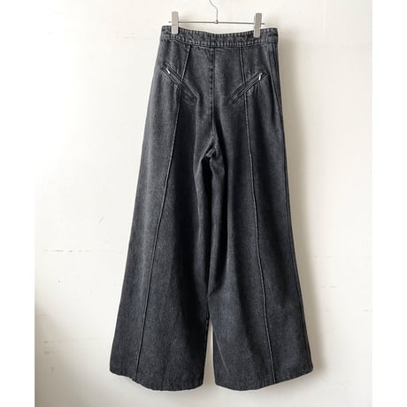 adidas originals Black Denim Wide Flare Pants
