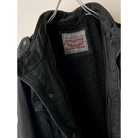Levi's Black Dyed M-65 type Boa JKT