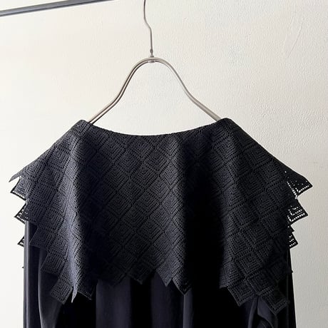 Lace Collar Design Shirt Blouse