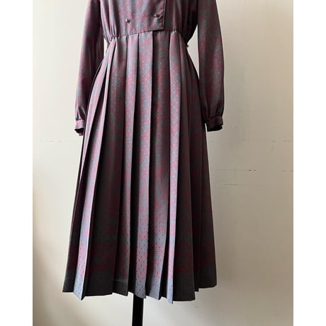 Vintage Paisley & Dot Pattern Dress