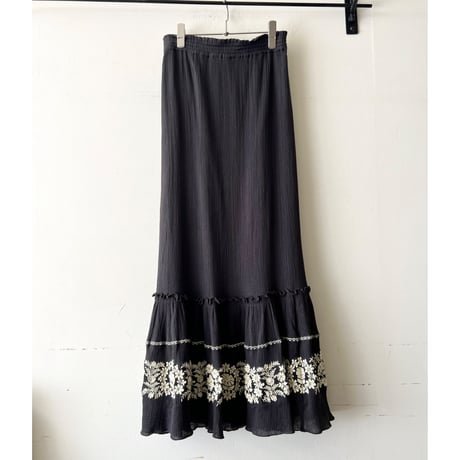 Embroidery Design Maxi Skirt