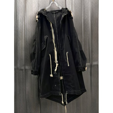 Black Dyed Remake M-51 type Fishtail Parka