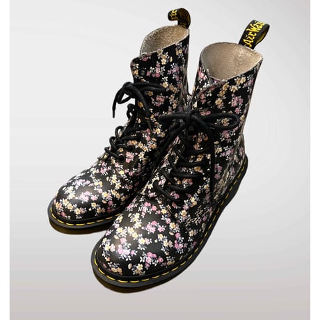 Dr.Marten's Flower Pattern Clemency 8eye Heel Boots
