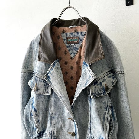 80-90's Bleach Denim Short JKT