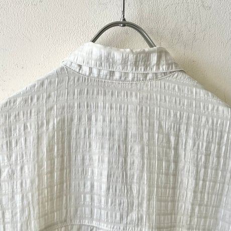Plaid Pattern Sheer Big Silhouette Shirt