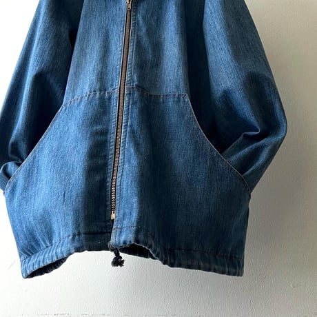 60-70's Vintage Denim Zip-up Hoodie