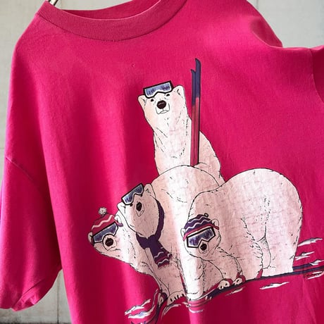 Vintage Polar bears Print Tee