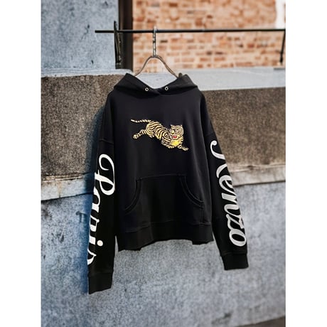 KENZO paris Embroidery Tiger Design Short Sweat Hoodie