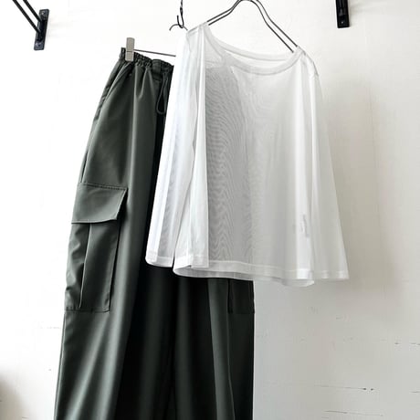 ISSEY MIYAKE Round Neck Sheer Cut and sewn