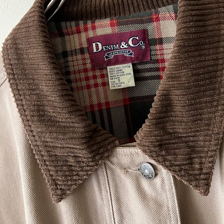 90's Denim & co. Corduroy Collar Hunting JKT