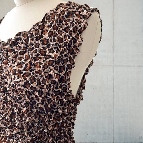 90-00's Leopard Pattern Popcorn Tops