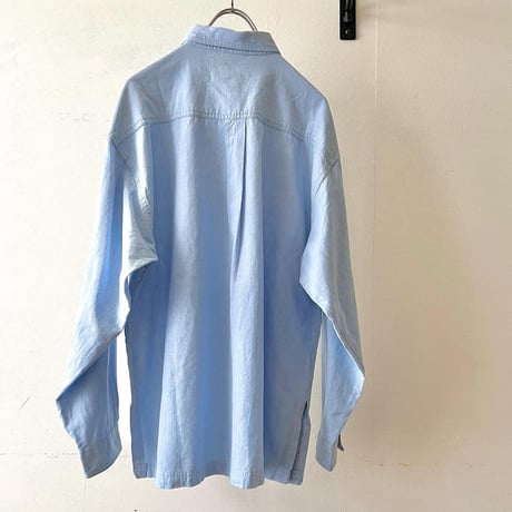 Euro Vintage Embroidery Design Denim Shirt Blouse