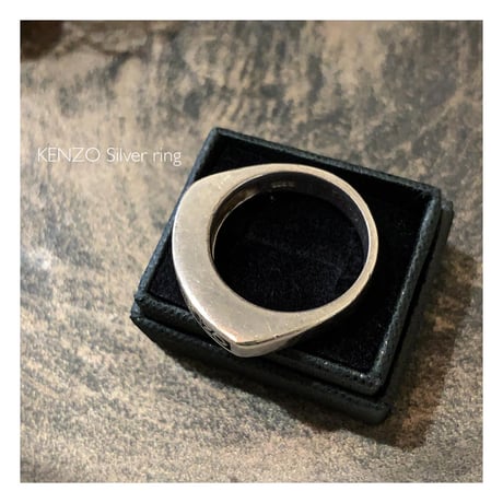 KENZO Logo Silver Ring