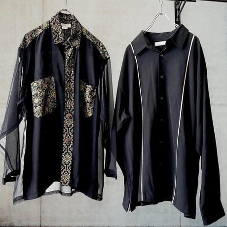 Vintage Line Design Rayon Shirt