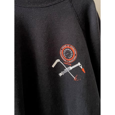 90's Welding Back Print Design Sweat (made in USA)
