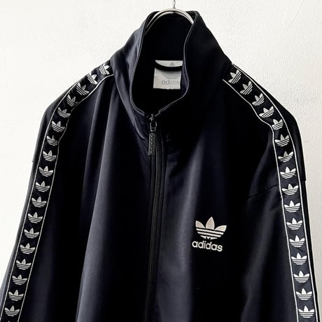 90's adidas Logo Tape Line High Neck Track JKT