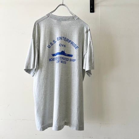 90's U.S.S. ENTERPRISE Back Print Tee (made in USA)