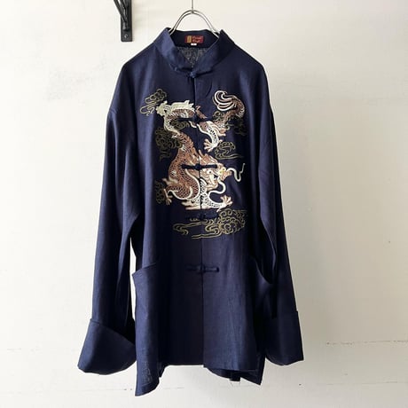 Old Embroidery Design Linen Cotton China Shirt JKT