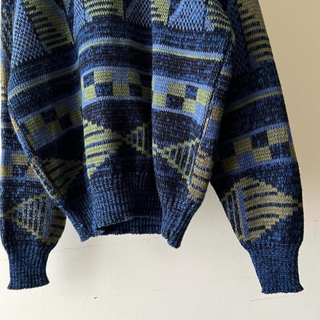 80-90's Pattern Knit Sweater
