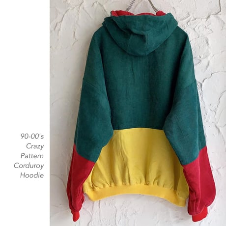90-00's Crazy Pattern Corduroy フーディー