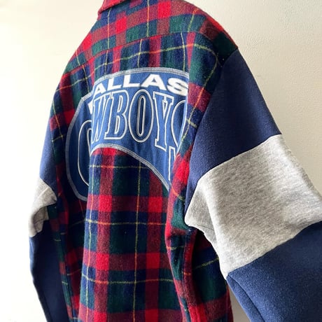 90's Levi's Check Pattern Sweat Sleeve Shirt