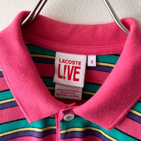 LACOSTE Embroidery Logo Border Polo-Shirt