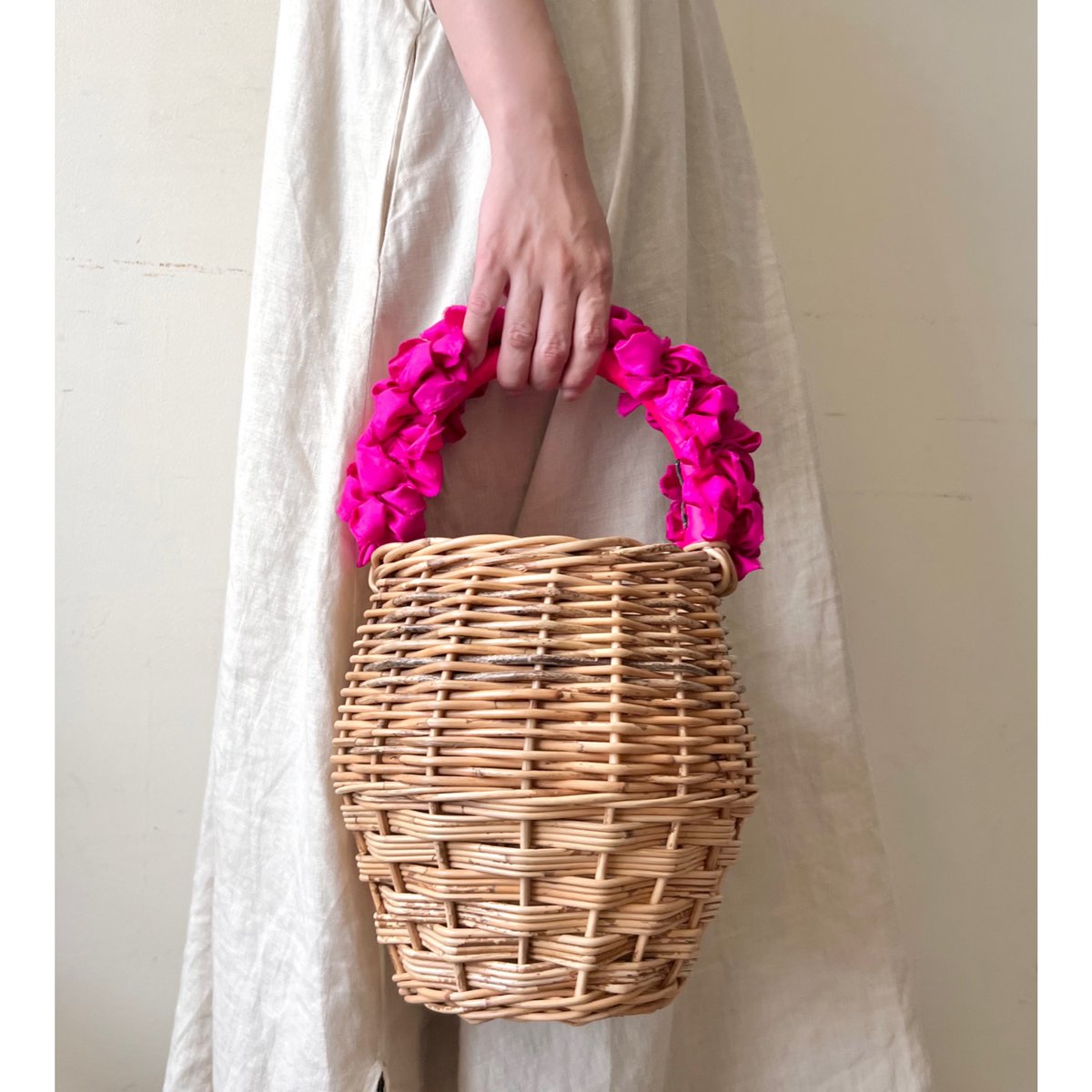 LUDLOW(jp) Frill Handle Basket Bag | Taffee onl