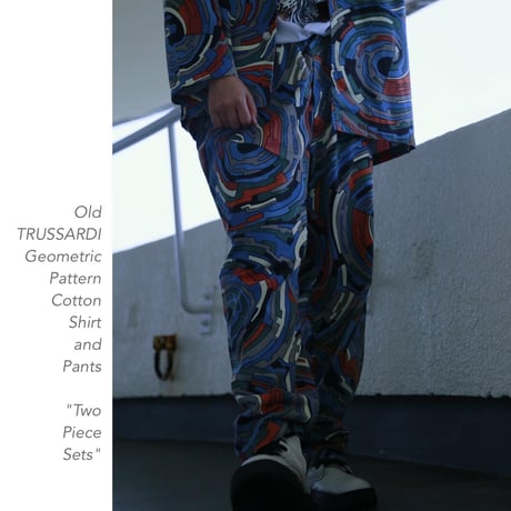 Old TRUSSARDI Geometric Patternイージーパンツ