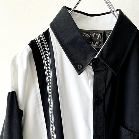 Vintage  Monochrome Asymmetry Design Shirt