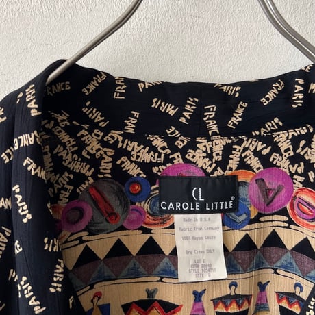 80-90's Art Pattern Rayon Shirt JKT (made in USA)