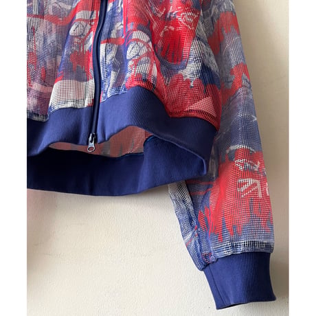 MIDIUMISOLID (jp) Cityscape Pattern Mesh Short JKT